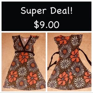 Floral polyester dress